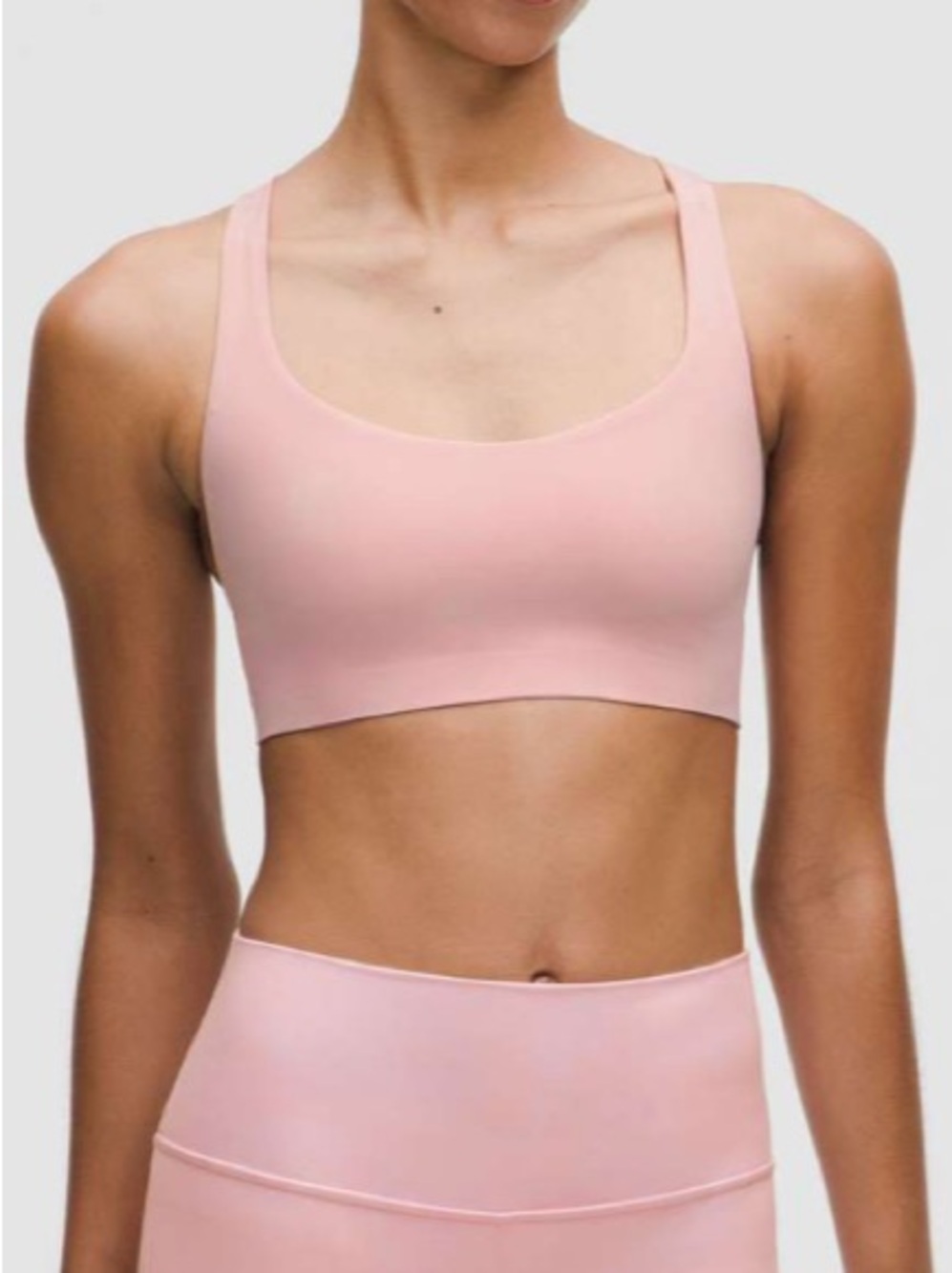 Lululemon Set Pink Haze FlexyFlex Strappy Yoga Bra + Hotty Hot HR 2.5” Shorts - Picture 13 of 15